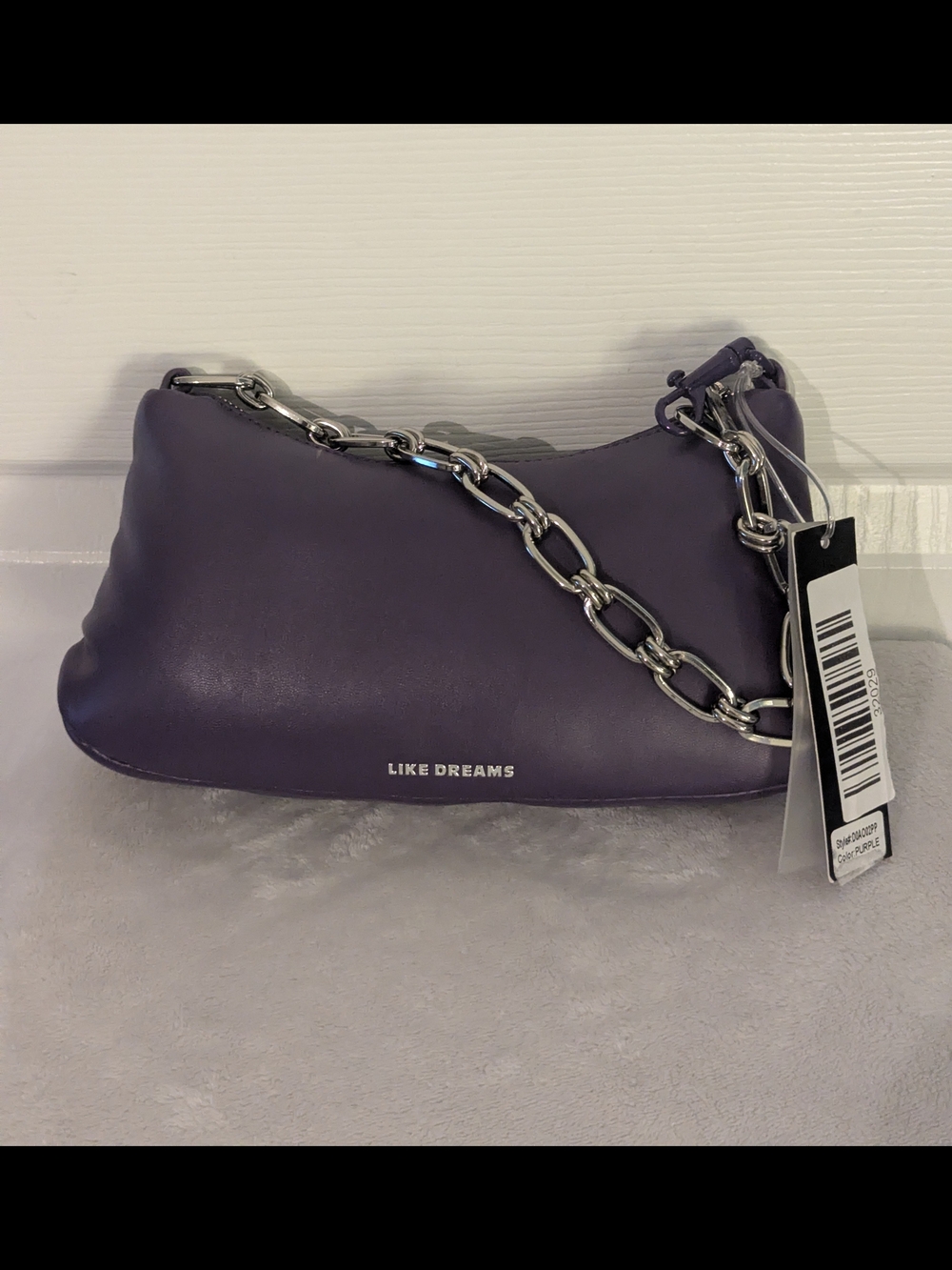 Like Dreams Purple Chain-Handle Shoulder Bag
